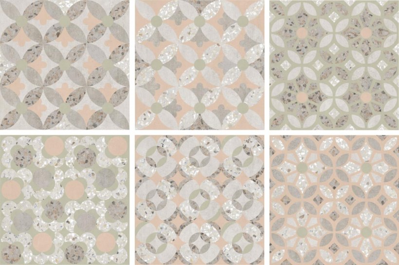 60x60 beton-terrazzo декор пэчворк Лаппато ректификат