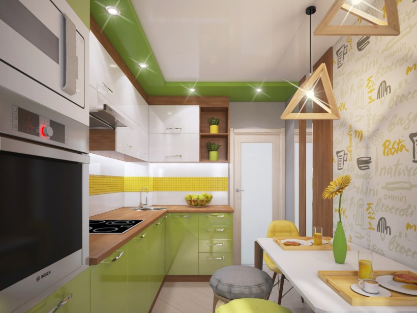 Кухня 6 метров для большой семьи