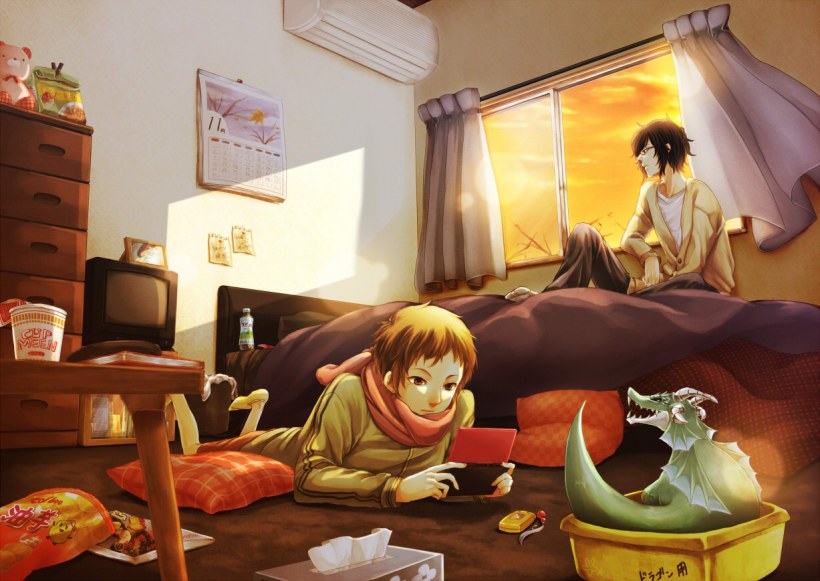 Аниме комната с игрушками