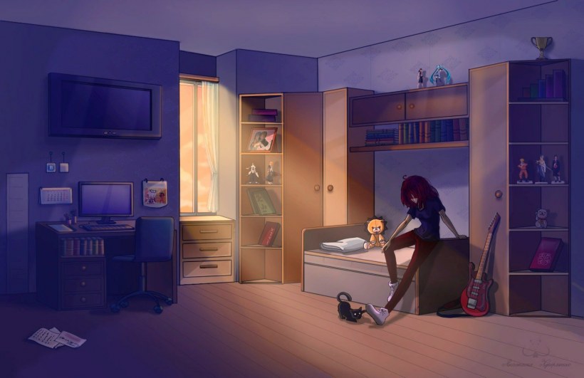 Комната аниме арт