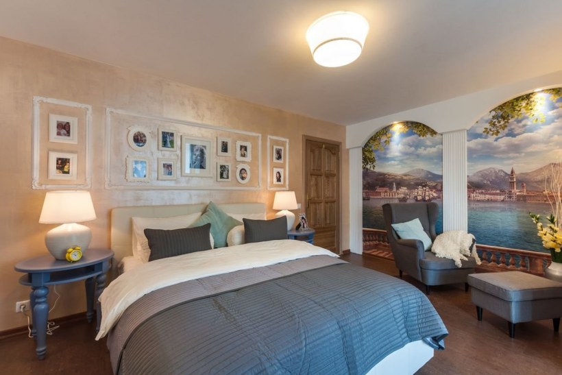 Ручной декор в интерьере спальни