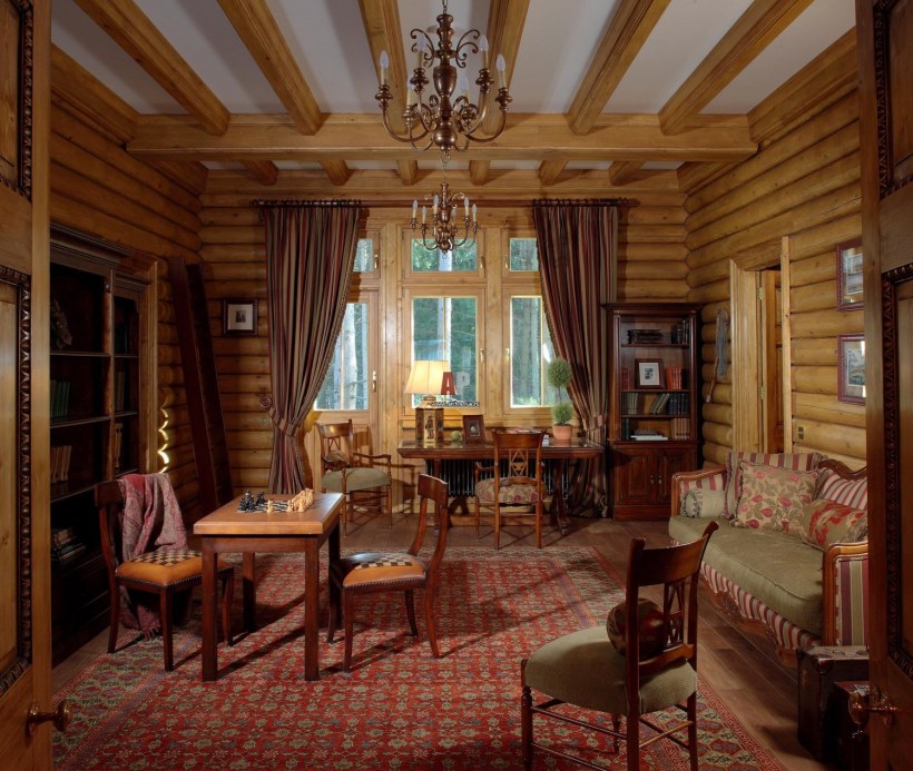 Старинные интерьеры деревянных домов