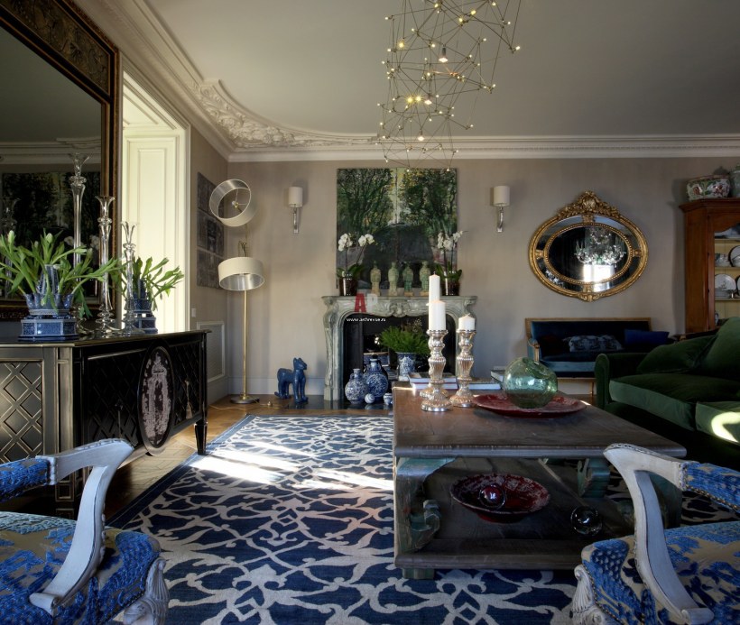 Гостиная в эклектическом стиле