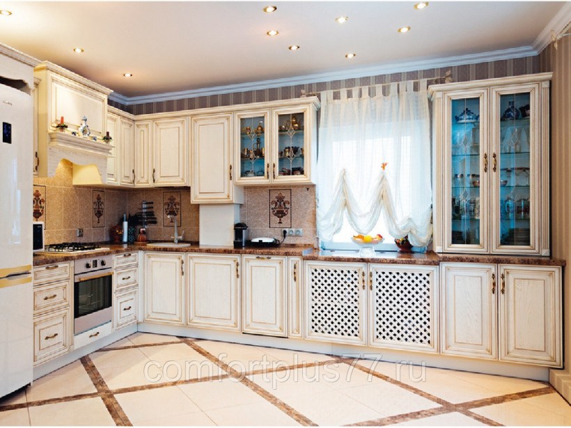 Кухонная мебель патинированная классика