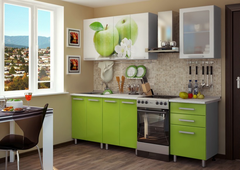 Кухня персик 1.8м БТС