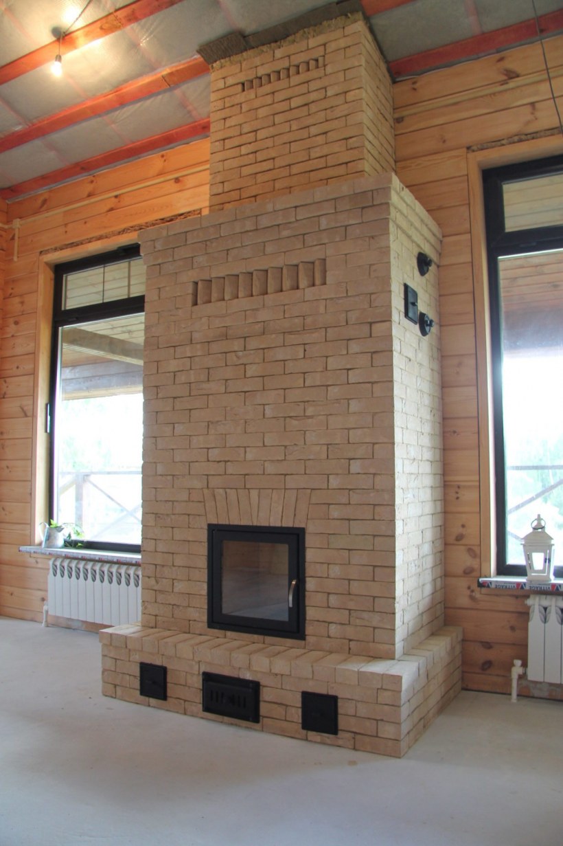 Каминопечь кирпичная