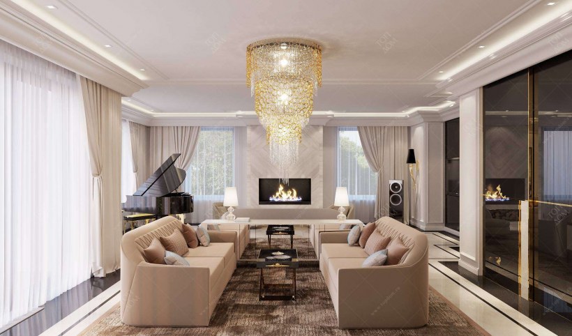 Свет в большойгостинной