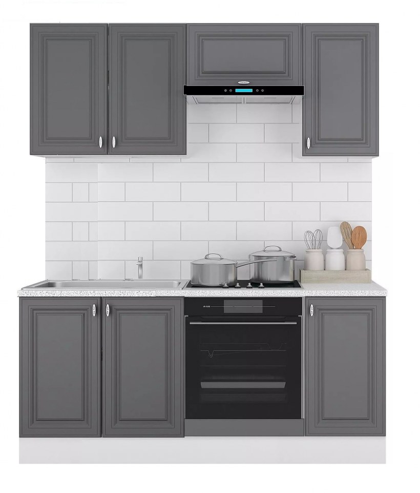 Кухня ева Сити графит софт