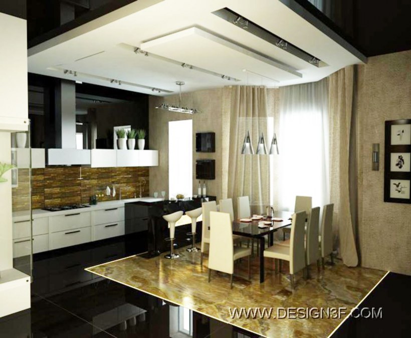 Кухня в студию без ручек