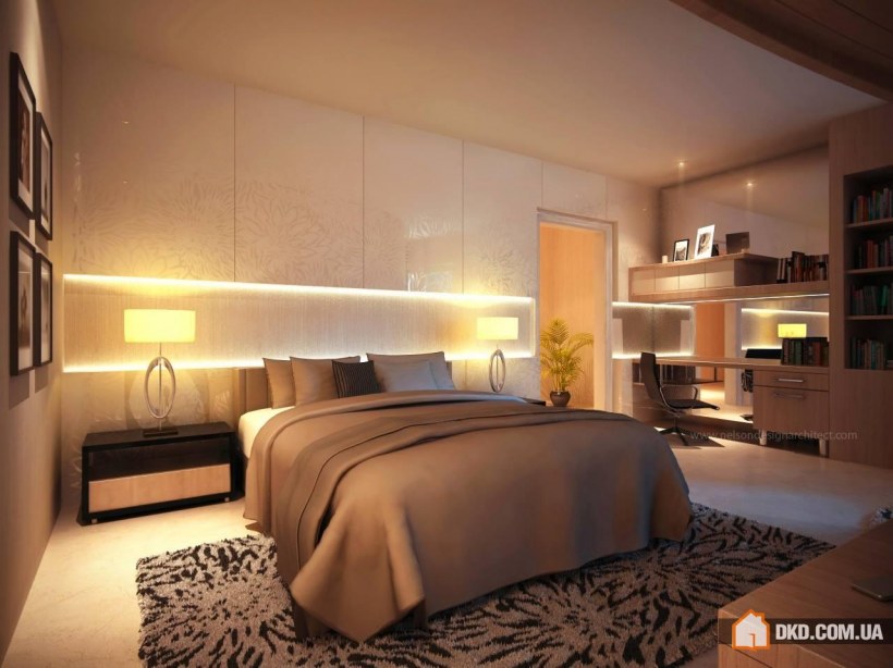 Стильная уютная спальня