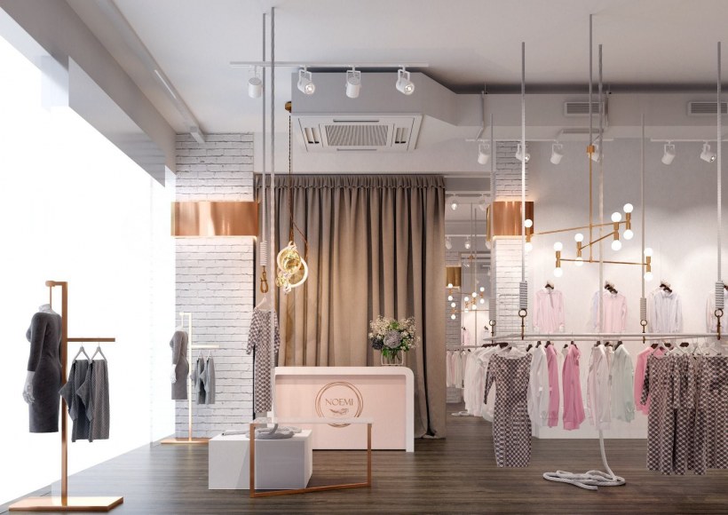 Интерьер магазина одежды