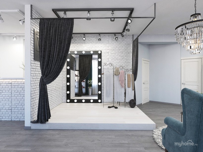 Примерочная в стиле лофт