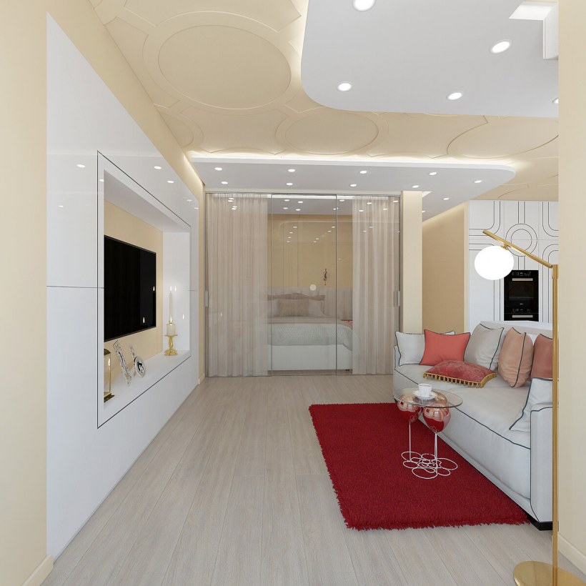 Гостиная в пепельных тонах