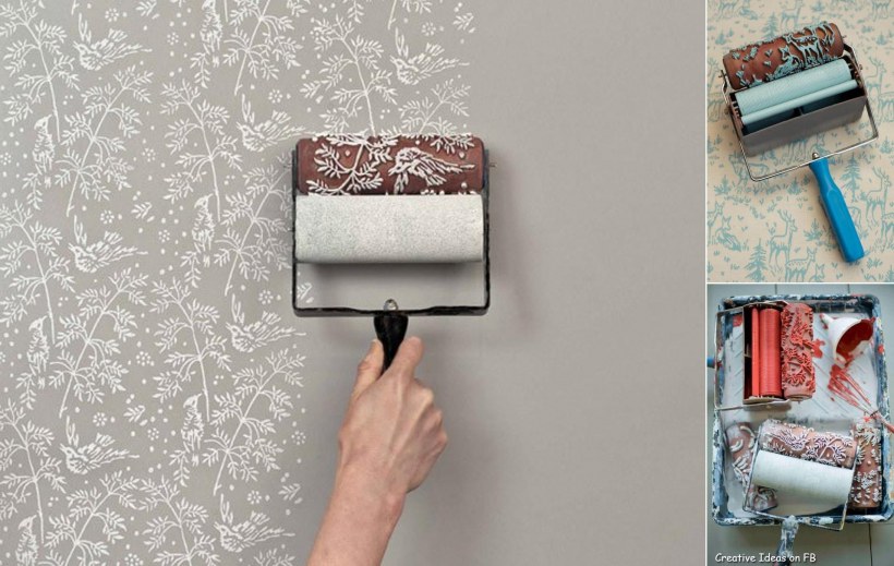 Валик для покраски стен с рисунком