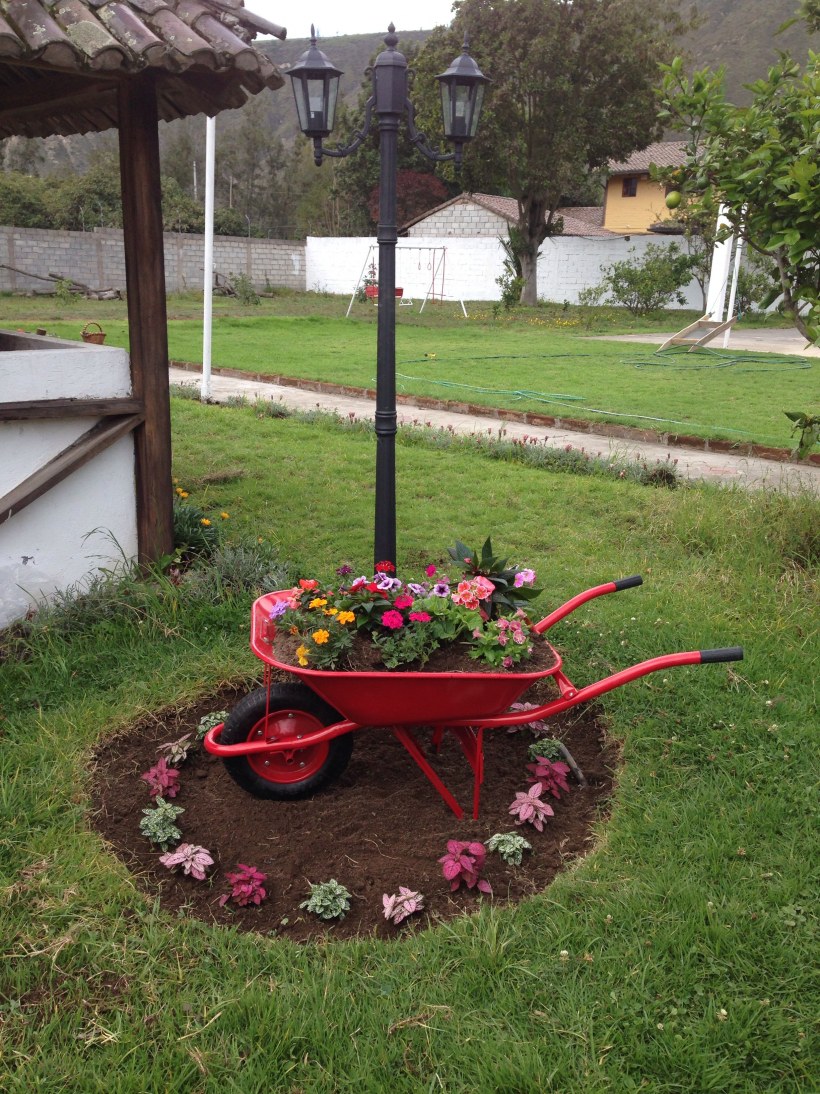 Клумбы во дворе своими руками