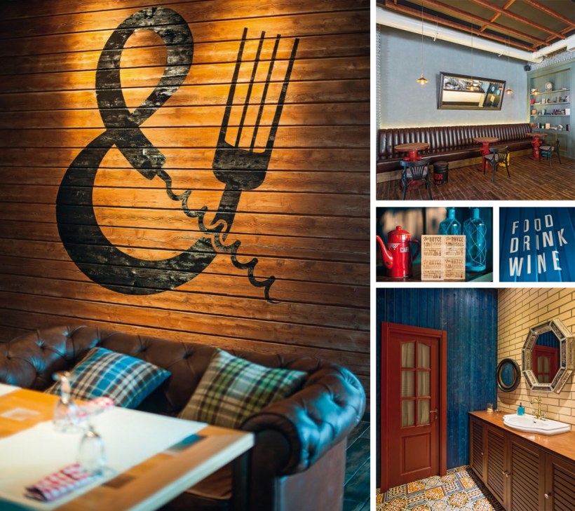 Декор стен в лофт баре