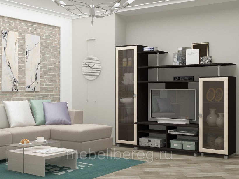 Гостиная Техно дуб беленый венге