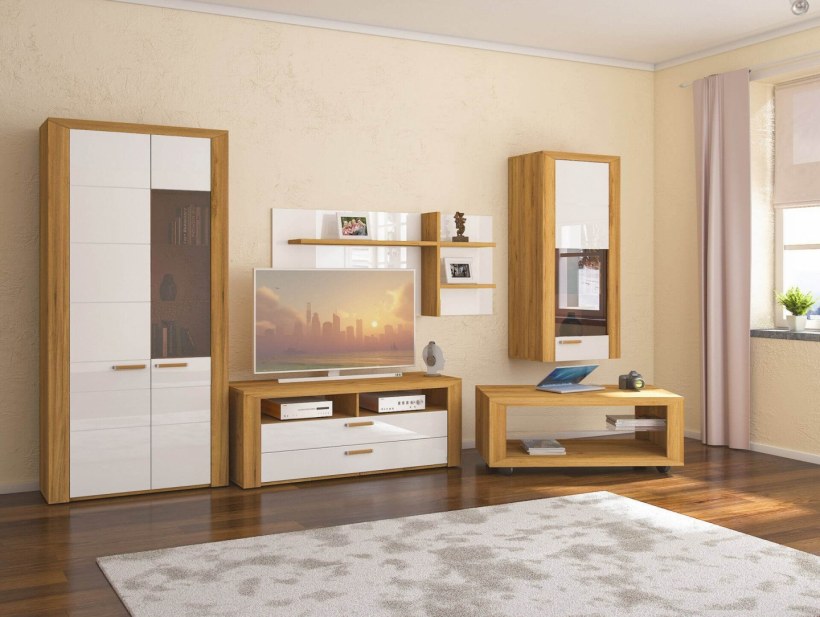 Стенка Квадро (черный глянец)