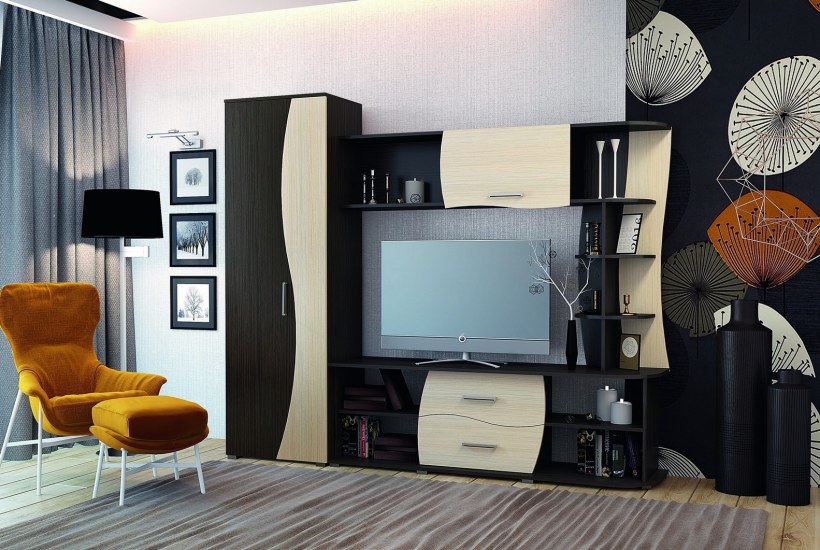 Стенка джаз с крутящим баром