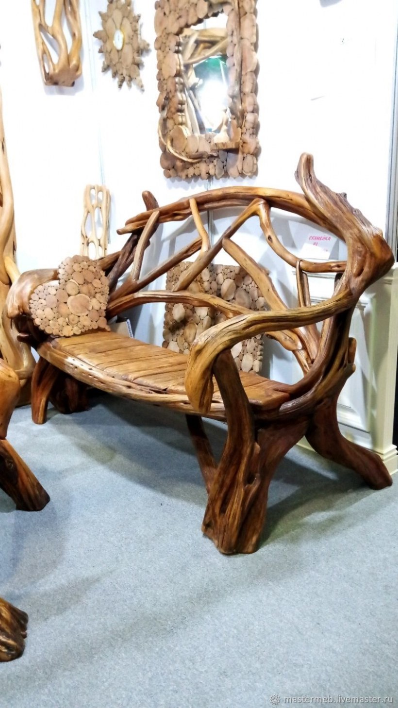 Мебель из веток и коряг