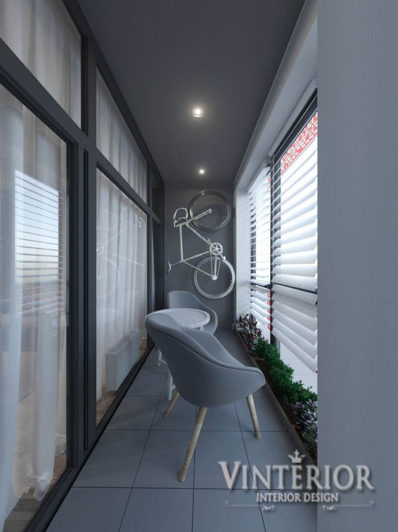 Дизайнерская отделка балкона