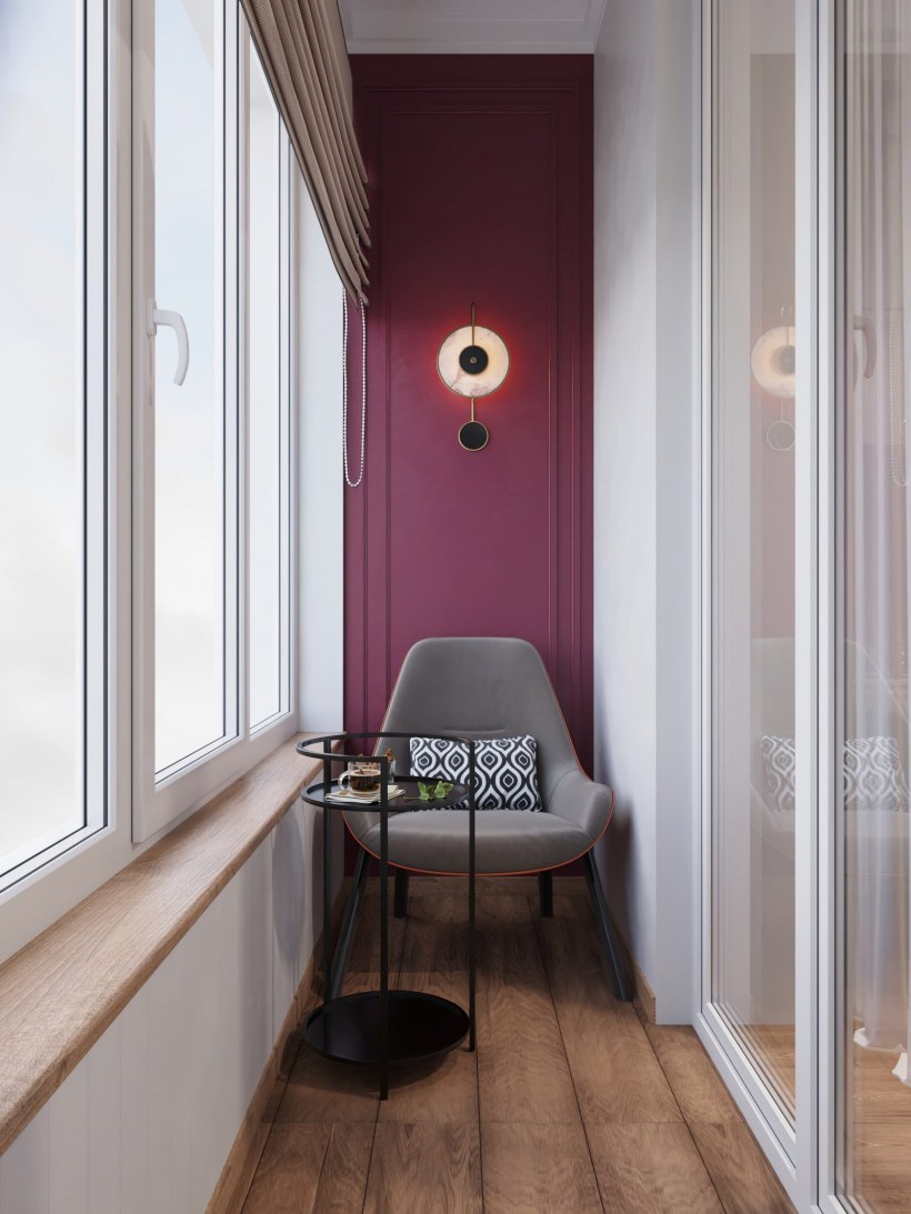 Серый балкон