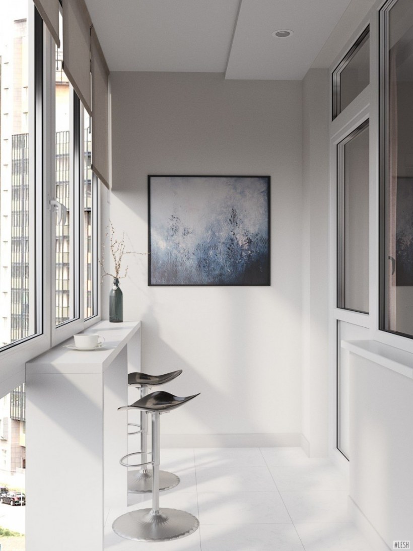 Темно серая лоджия