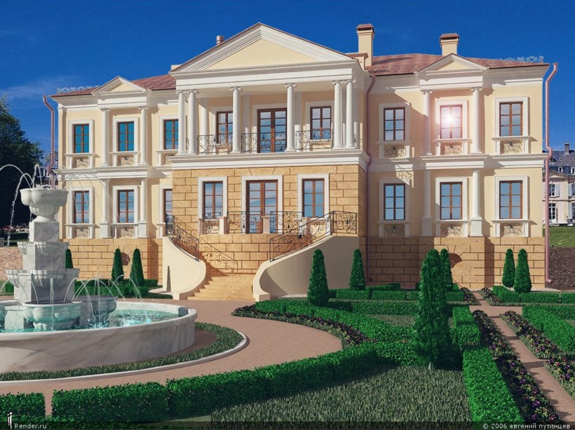 Проект усадьбы в дворцовом стиле