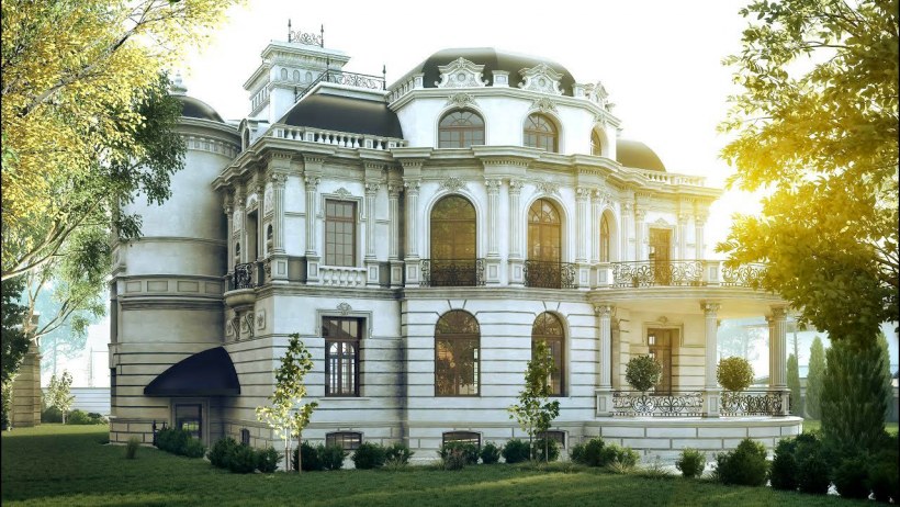 Фасады домов в стиле рококо Барокко