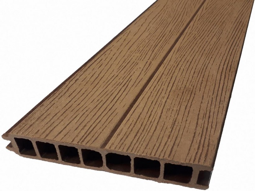 Палубная доска полнотелая из ДПК марки Holzhof