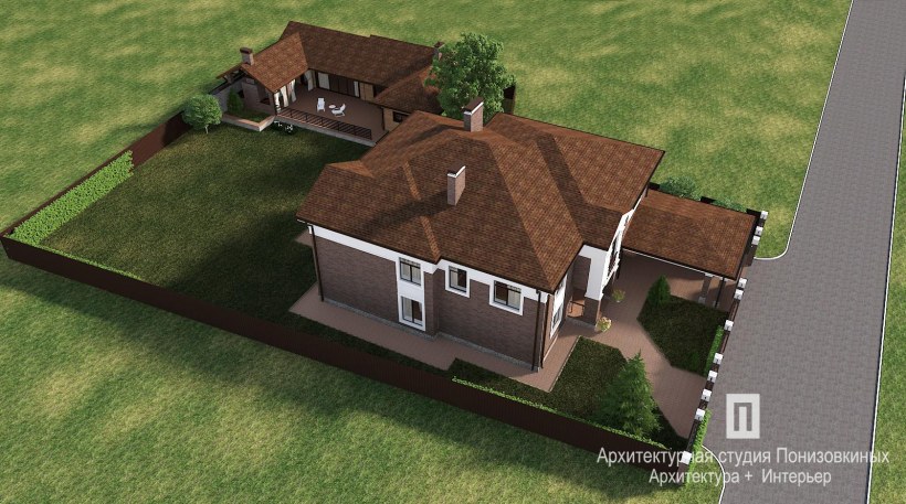 Дом с отдельным гаражом