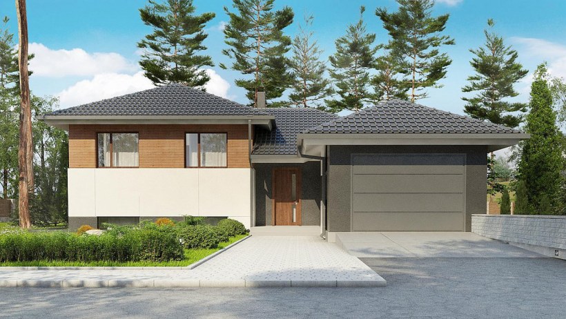 Дом с гаражом под одной крышей