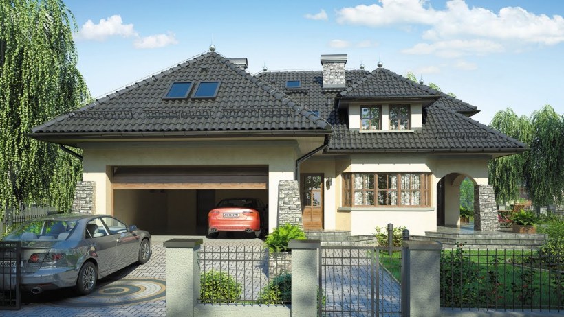 Одноэтажныйэтажный дом с гаражом