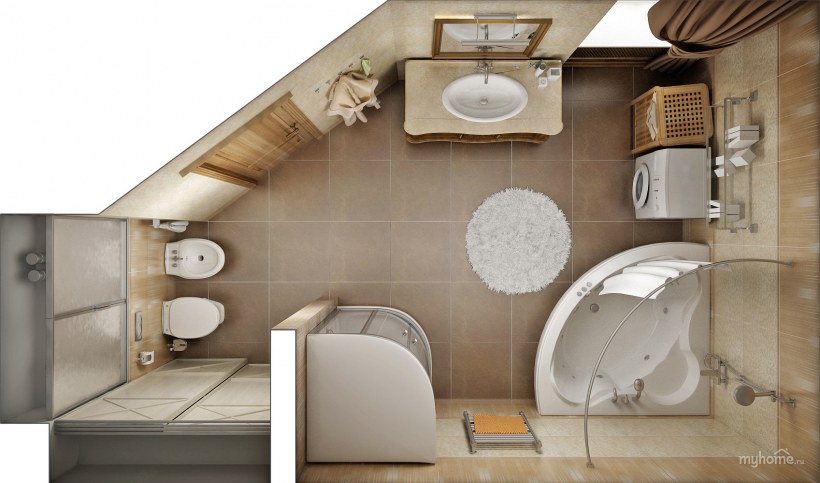 Необычная планировка ванной