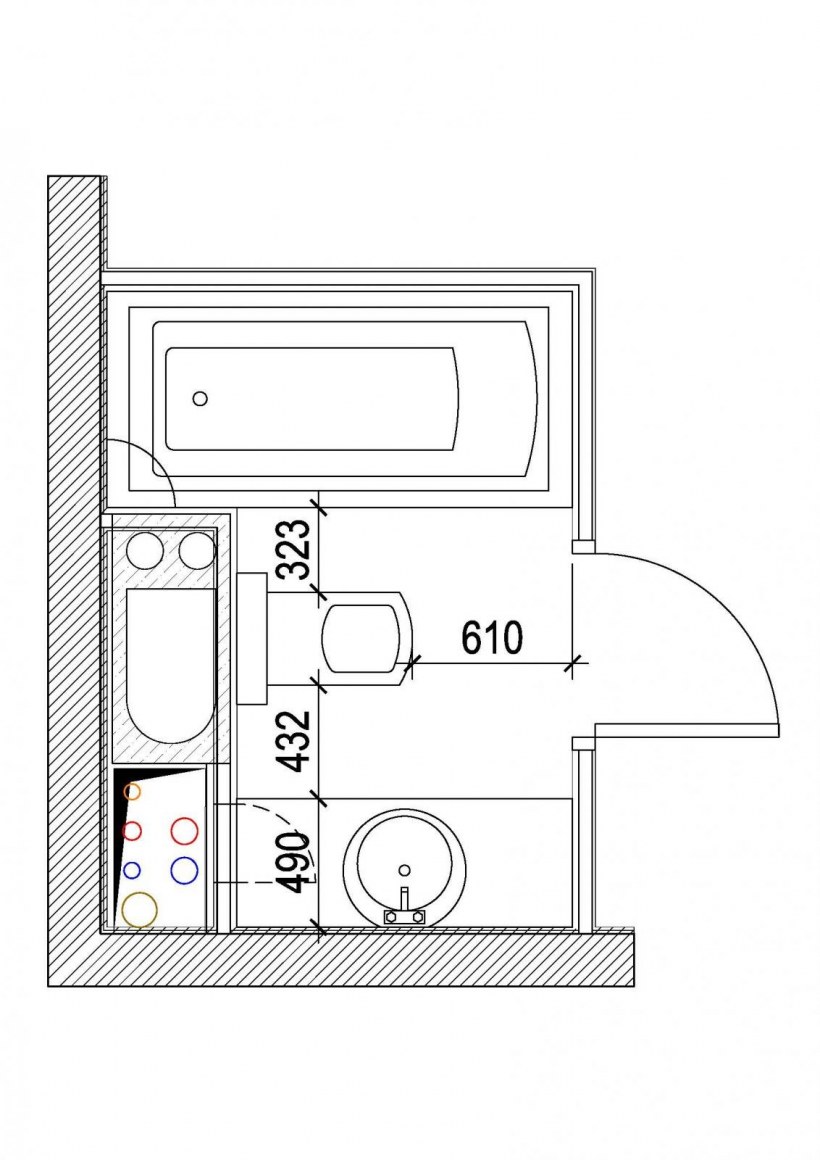 Санузел 2х2 планировка