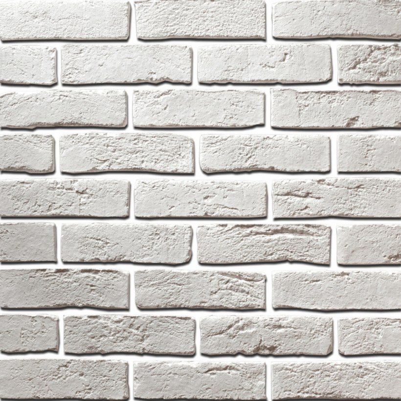 Гипсовая плитка White Hills Вельс БРИК кирпич белая 20,5х6,5 см