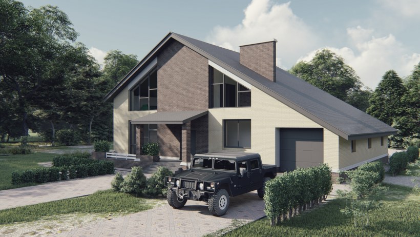 Планировки двухэтажных домов с гаражом и мансардой