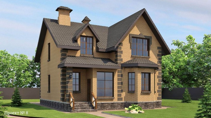 Дом кирпичный 110 кв.м с мансардой