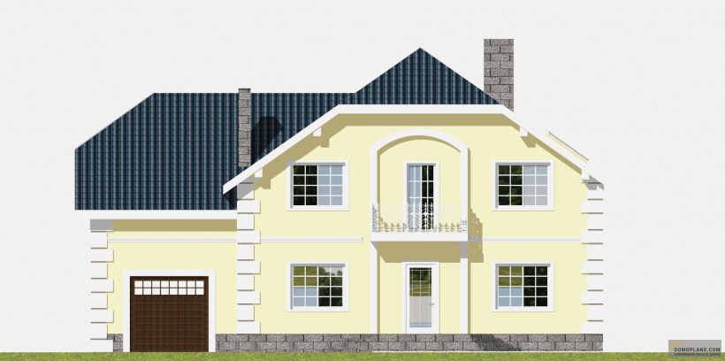 Готовый проект двухэтажного дома на 120 м2 с гаражом