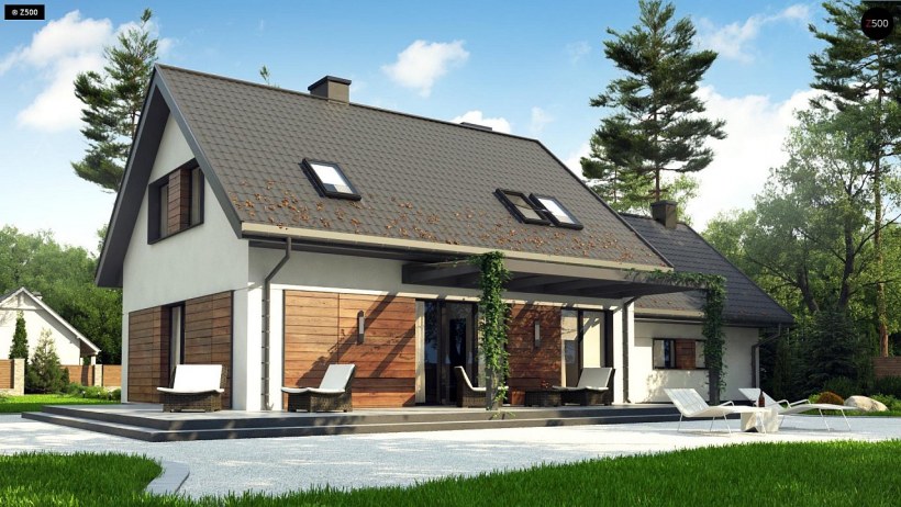 Мансардный дом с гаражом z500 204м2