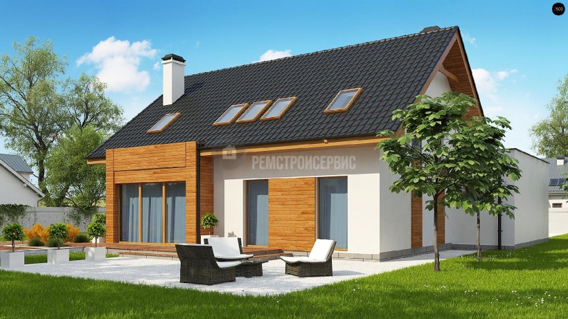 Z500 проекты одноэтажных с мансардой