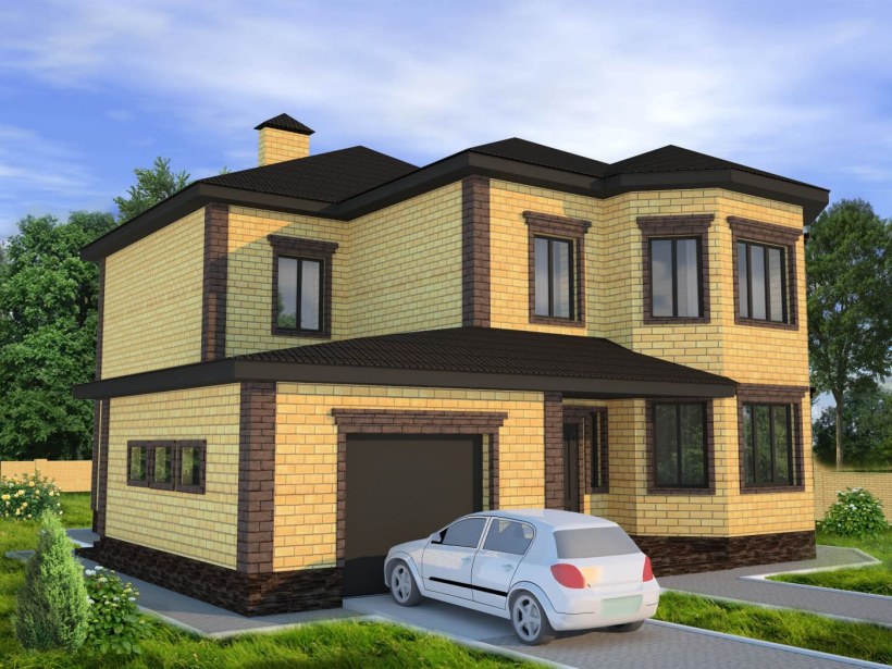 Коттедж 3 этажа с гаражом