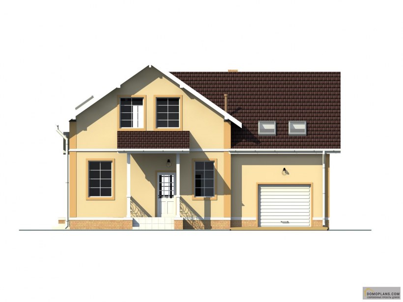 Проекты двухэтажных домов с гаражом и мансардой