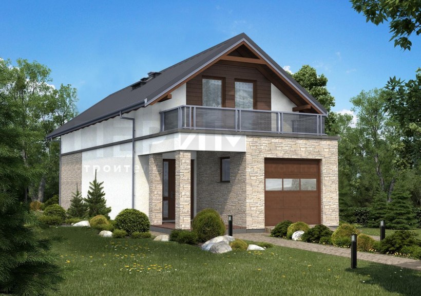 Дом из пеноблоков с гаражом