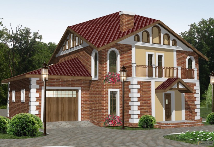 Двухэтажный дом с гаражом