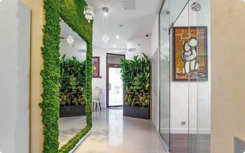 Вертикальное Озеленение стабилизированным мхом