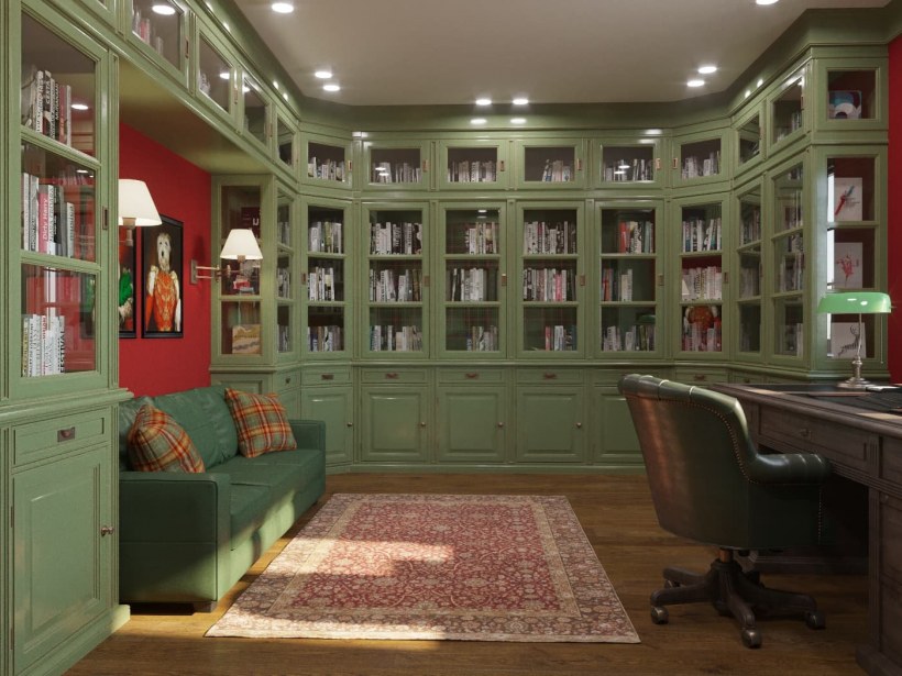 Кабинет в колониальном стиле