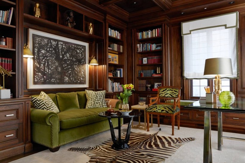 Интерьер кабинета в колониальном стиле