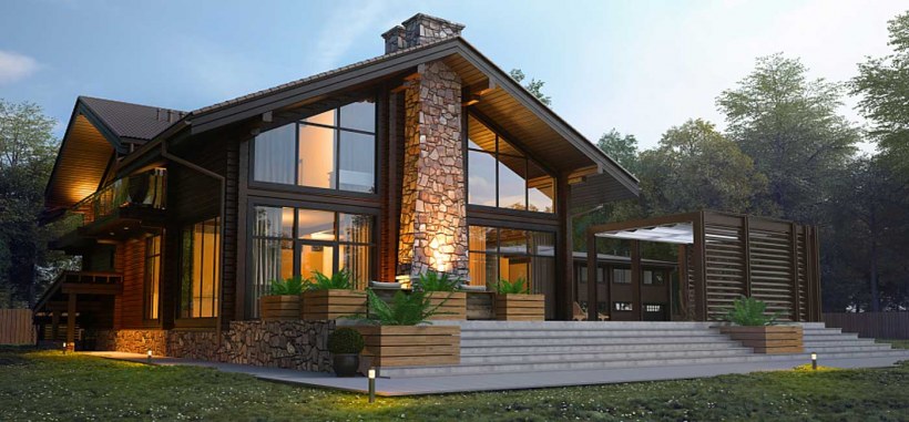 Шале из клееного бруса "Алпин"