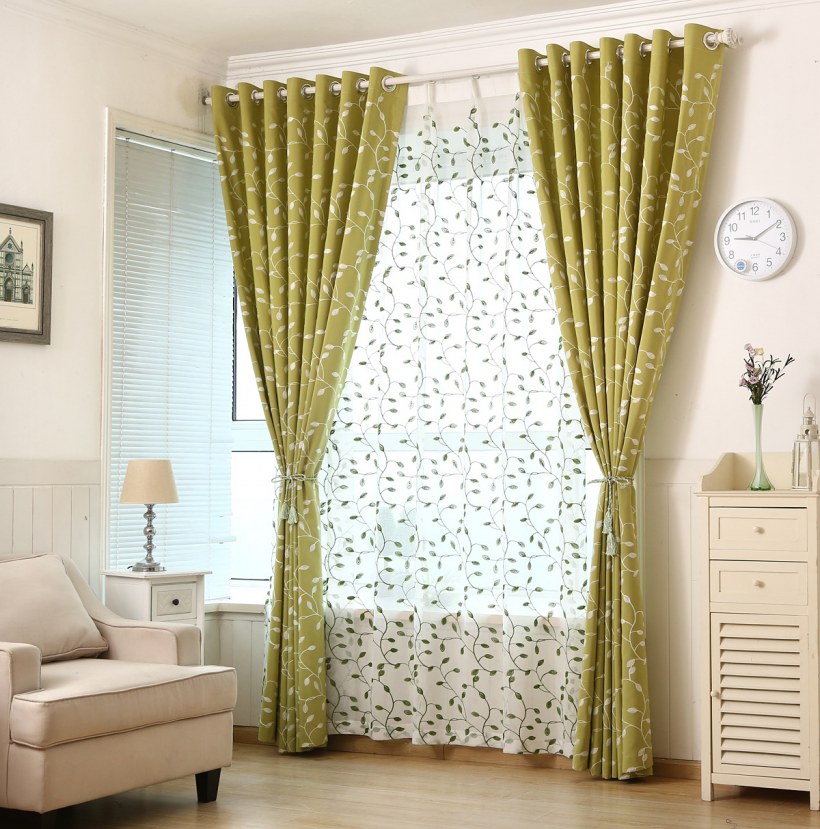 Фисташковые шторы